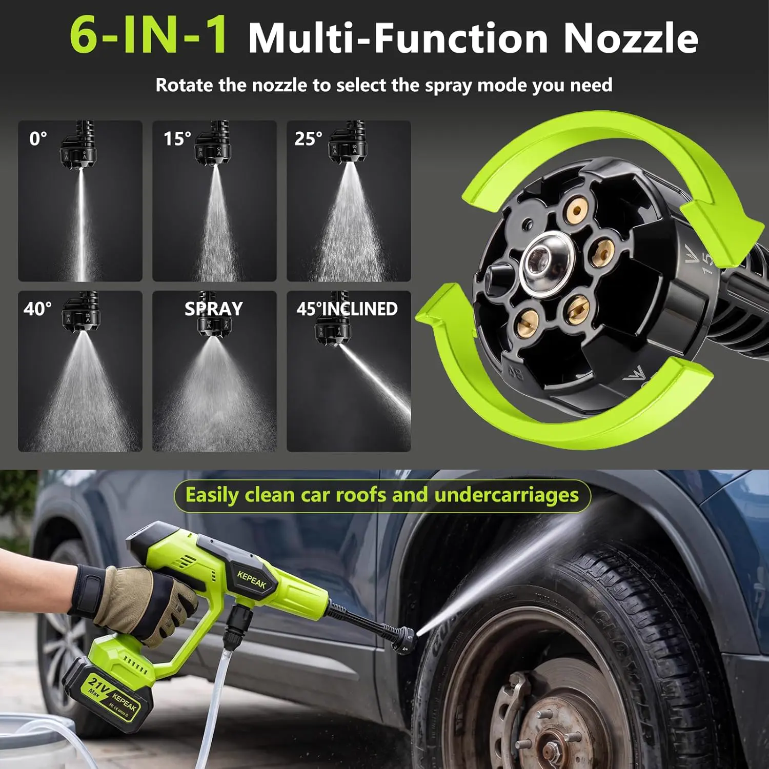 Cordless portable pressure washer 100 bar — image 2