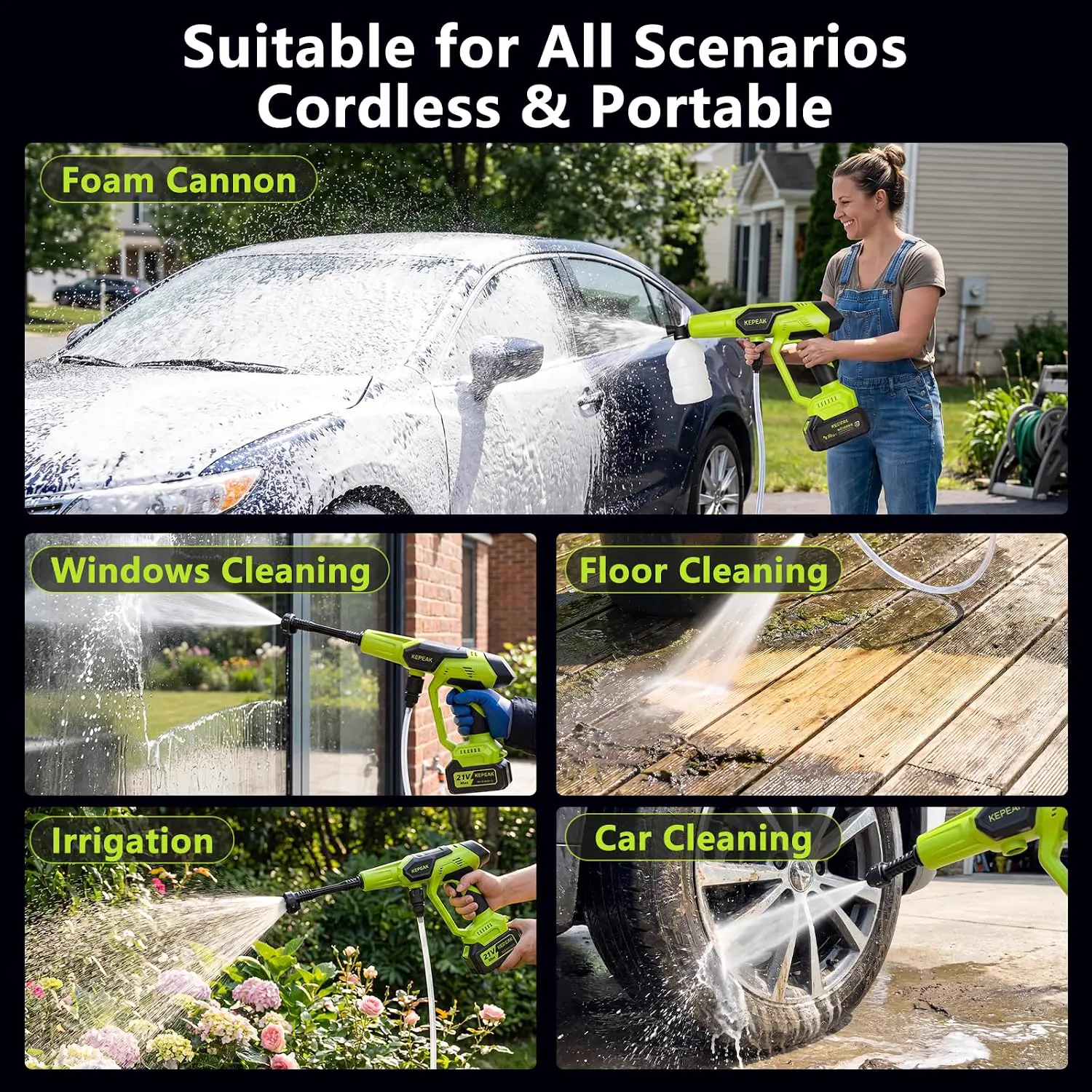 Cordless portable pressure washer 100 bar — image 5